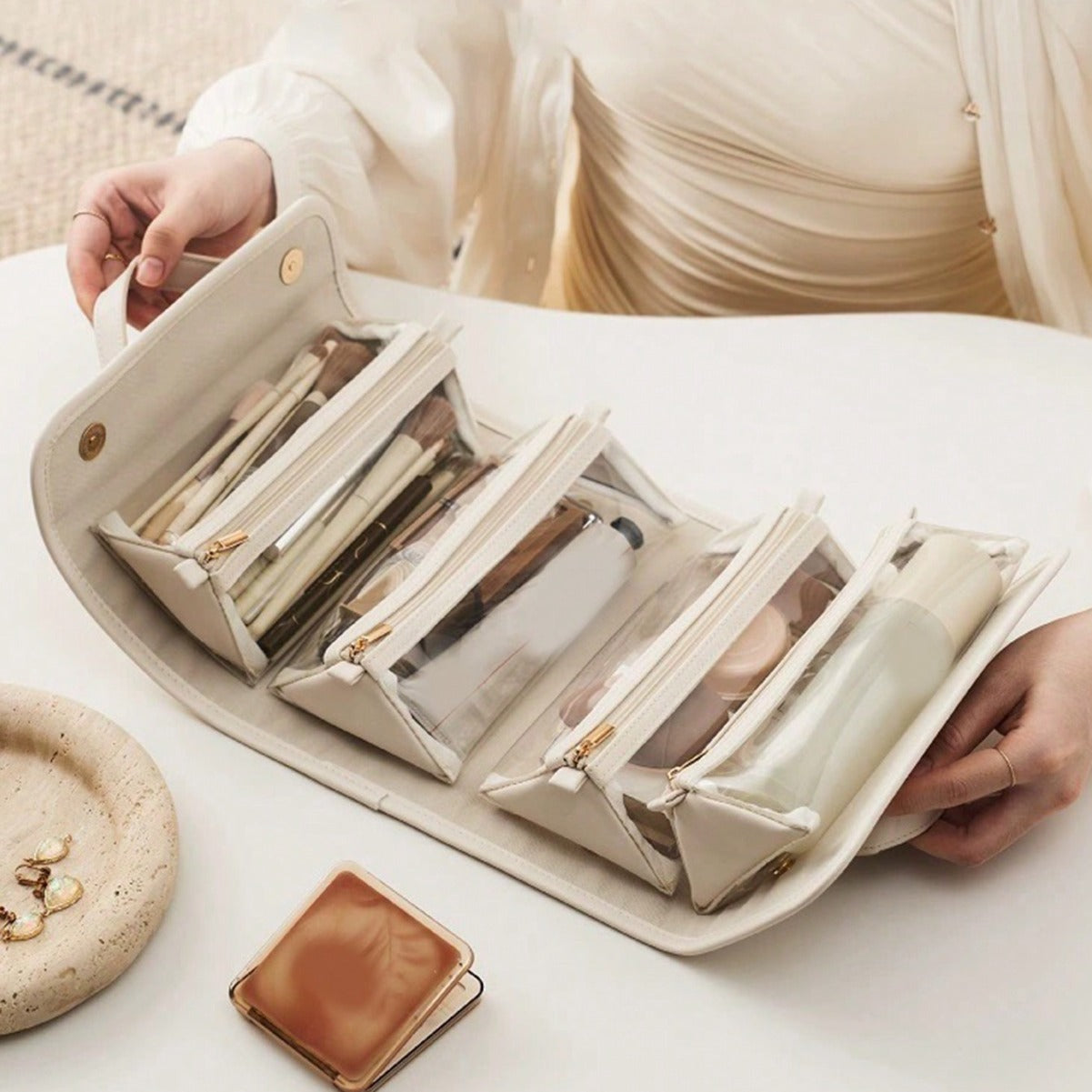 One Batch Portable Large Capacity High Cosmetic Bags