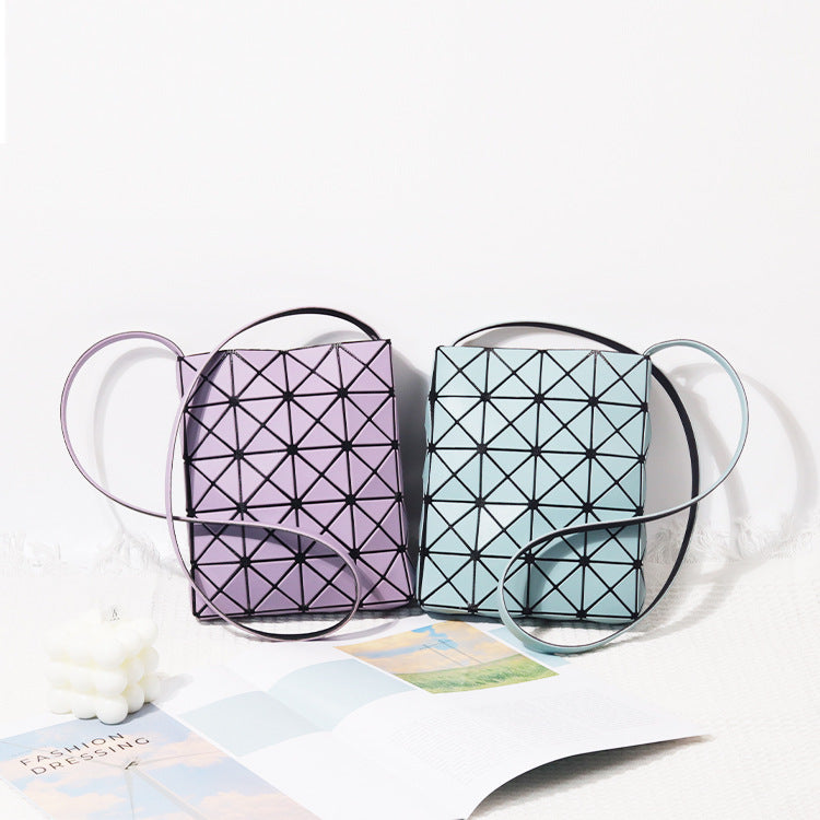 Box Geometric Diamond Pattern Cell Fashion Crossbody Bags
