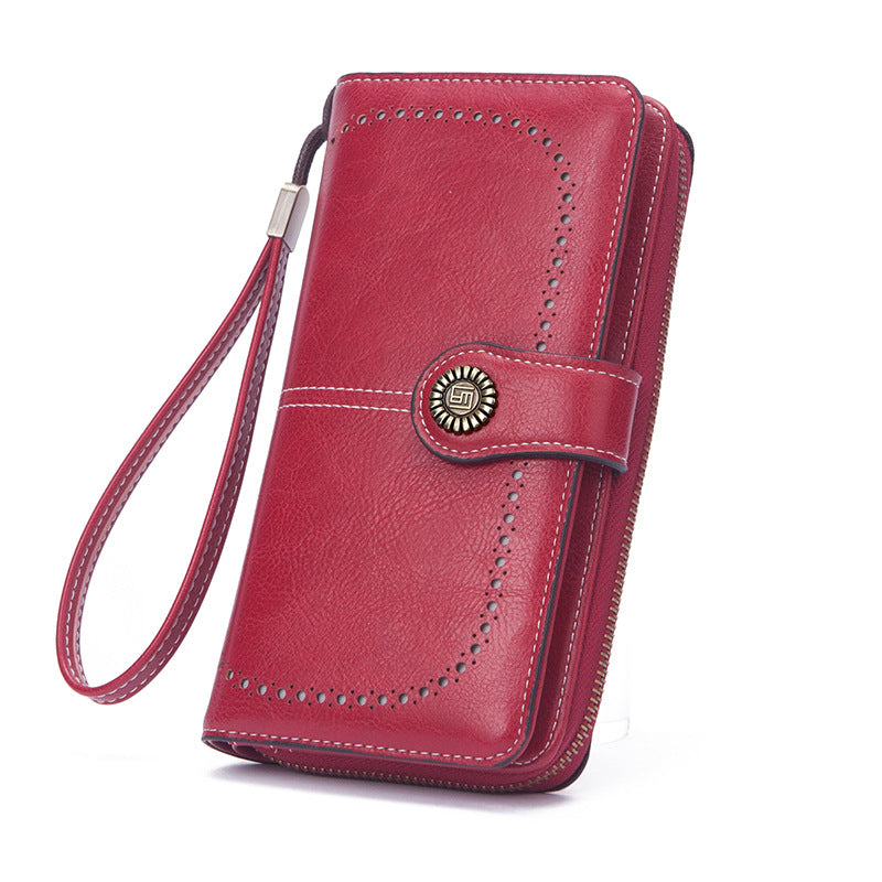 Women's Fashion Zipper Large Capacity Long Handbags