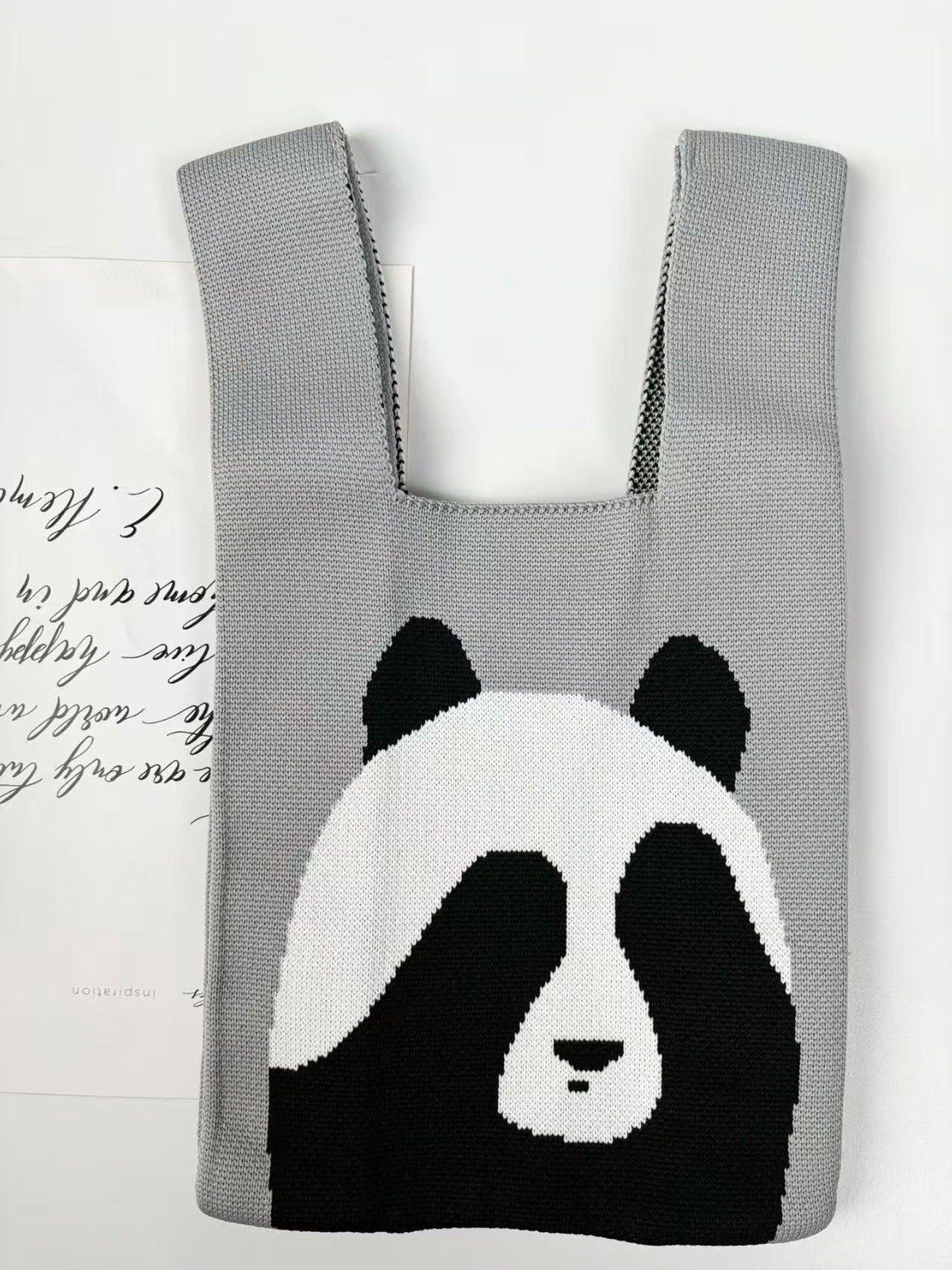 Women's Cute Panda Knitted Gift Niche High-grade Women's Handbag