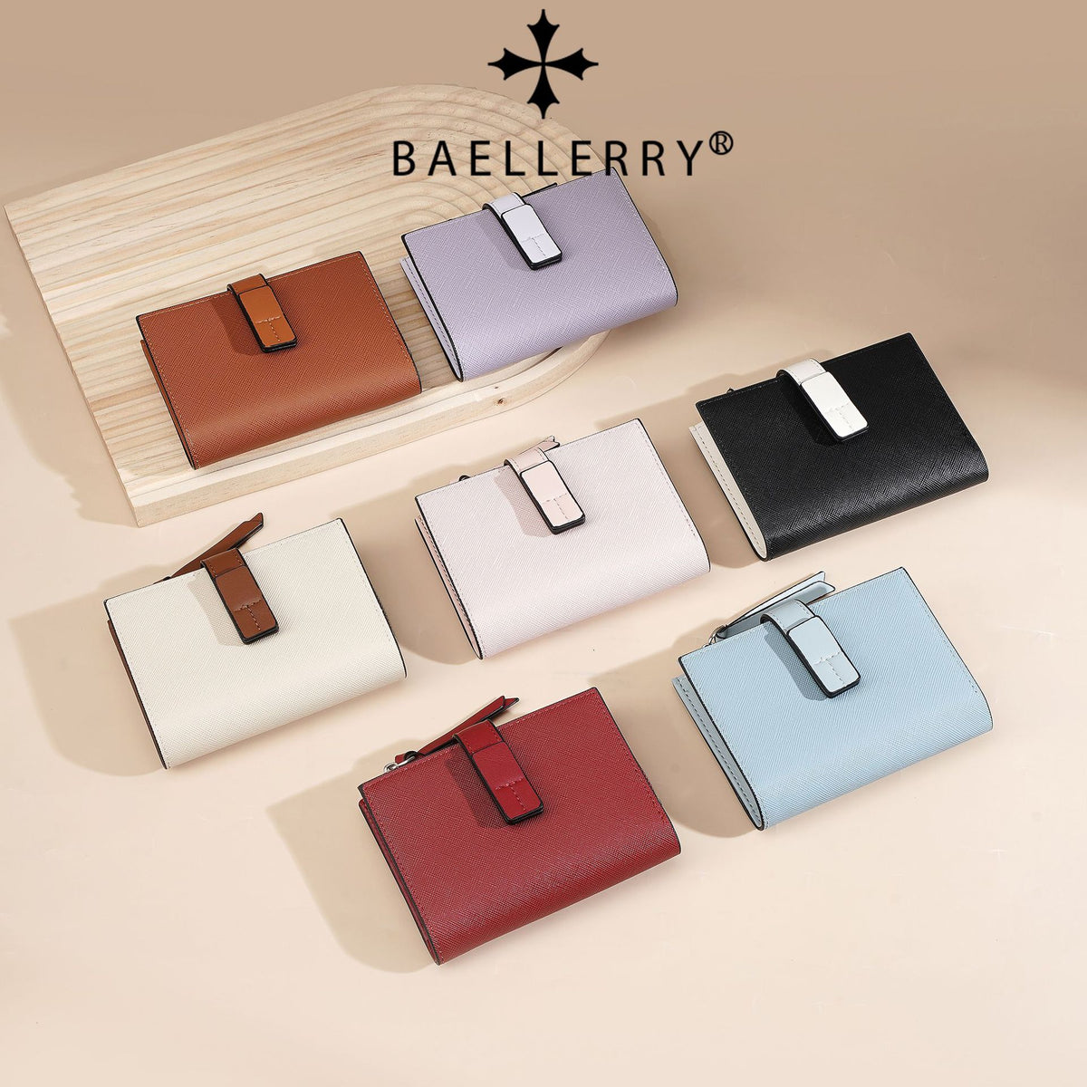 Women's Style Fashion Snap Button Multi Slots Ladies Wallet