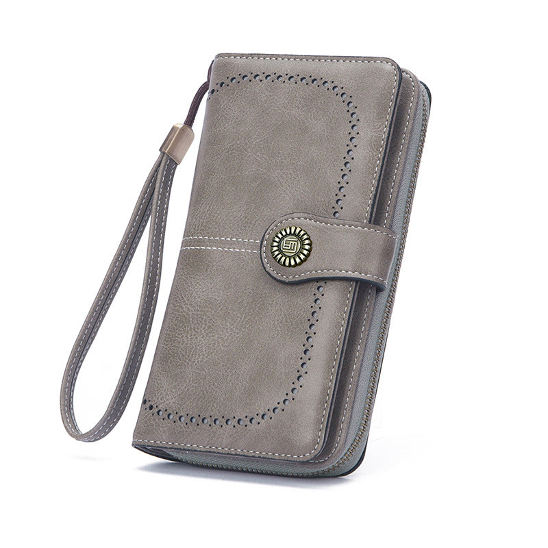 Women's Fashion Zipper Large Capacity Long Handbags