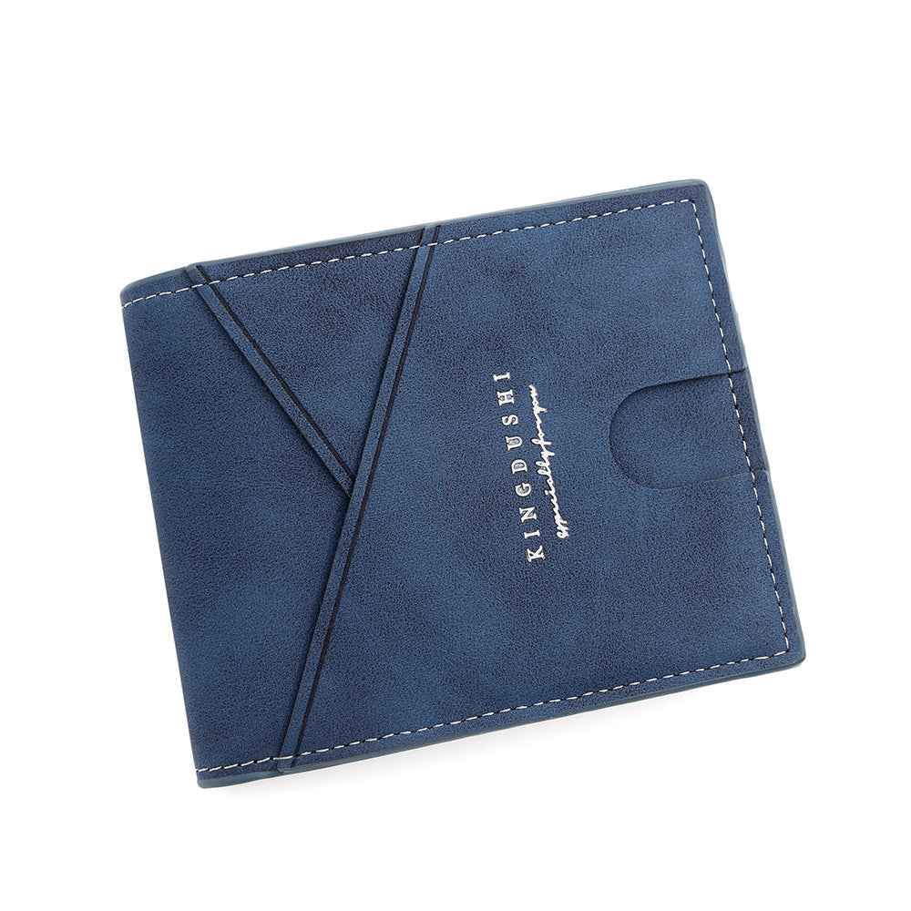 Men's Fashion Short Zipper Thin Multiple Slots Large Capacity Horizontal Business Men's Wallet