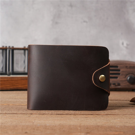 Men's For Man Short First Layer Cowhide Men's Wallets