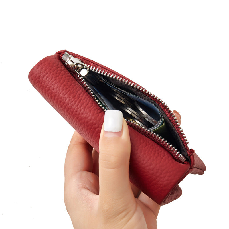 First Layer Cowhide Unisex Thin Section Ladies Wallet