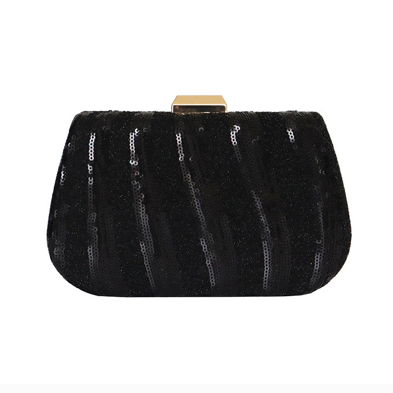 Striped Sequin Dinner Fashionable Sequins Clutch Dress Evening Bags