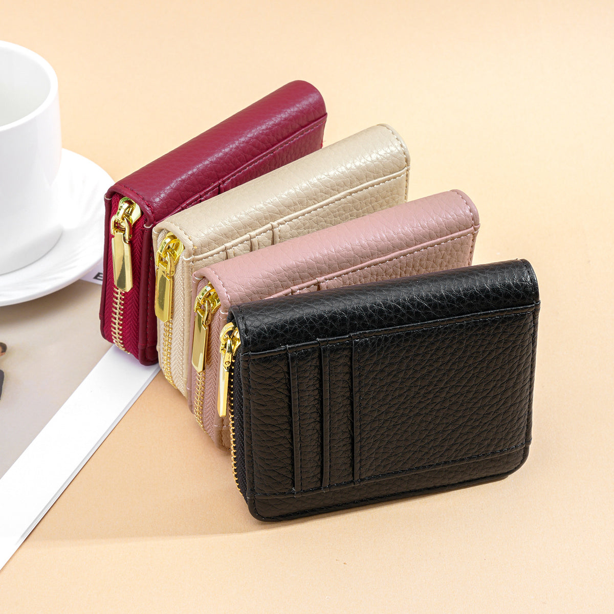 Women's Simple Korean Style Short Multiple Slots Ladies Wallet
