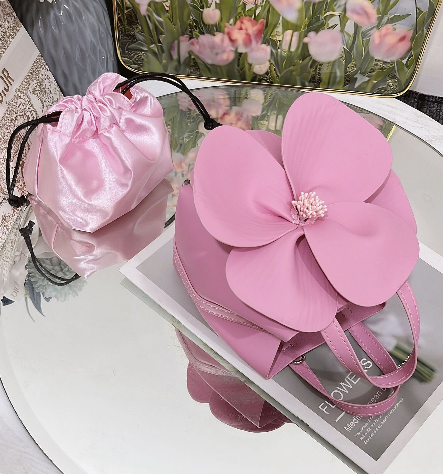 Women's Early Spring French Petal Flower Creative Bags