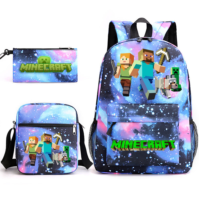 Hot Game My World Creeper Pencil Backpacks