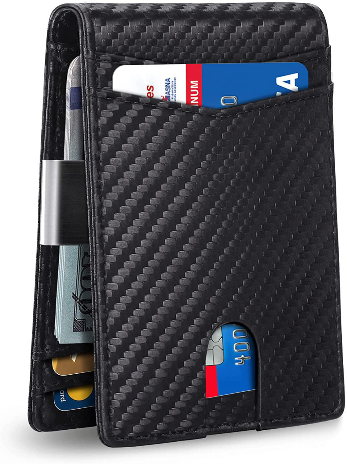 Men's Multiple Slots American Gold Clip Card Holder