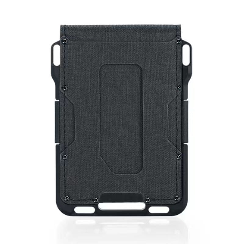 Men's Metal Aluminum Alloy Multifunctional Leather Credit Card Holder