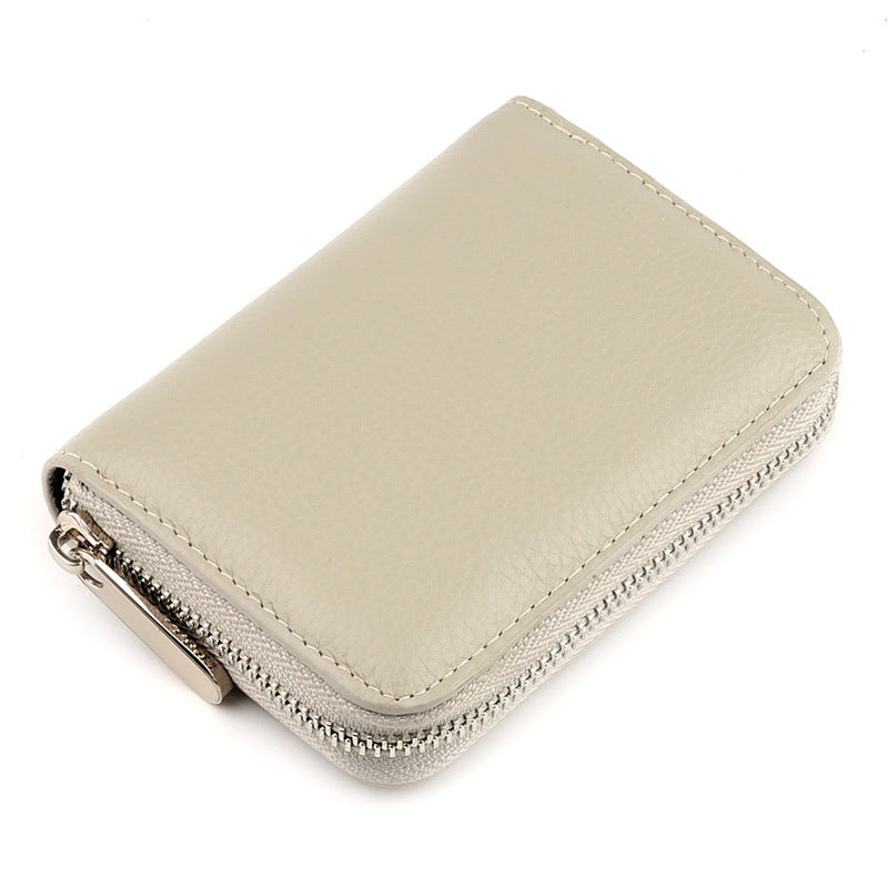 Women's & Men's First Layer Cowhide Short Genuine Leather Coin Purses