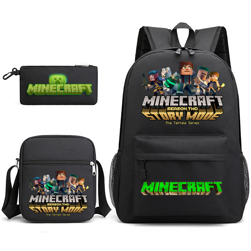 Hot Game My World Creeper Pencil Backpacks