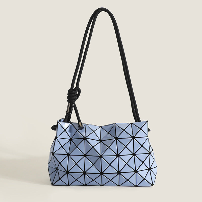 Women's High Quality Rhombus Geometric Underarm Drawstring Bags