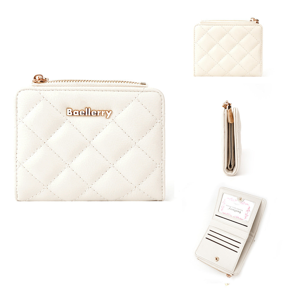 Women's Rhombus Short Solid Color Fashion Purses