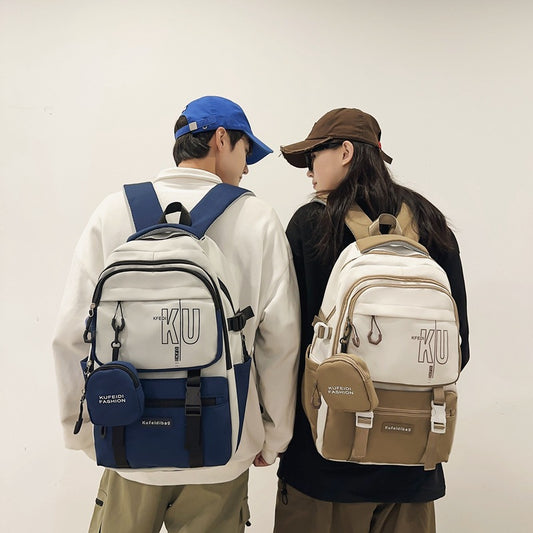 Large Capacity Solid Female Junior College Backpacks