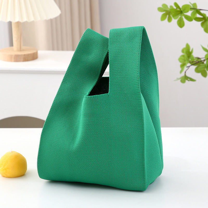Candy Gift Simple Knitted Solid Color Handbags