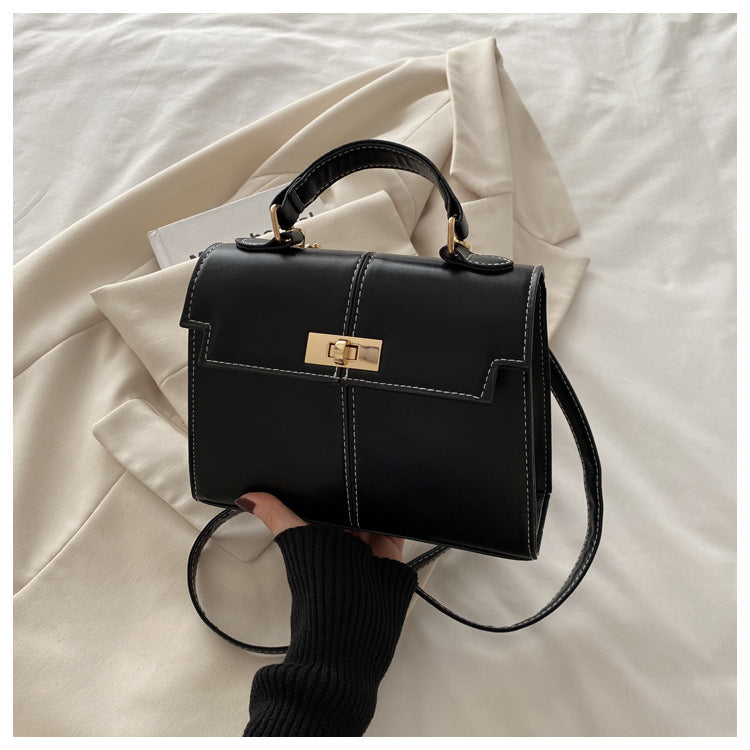 Women's Style Contrast Color Large Capacity Spring Fashion Stitching Texture Women's Shoulder Bag
