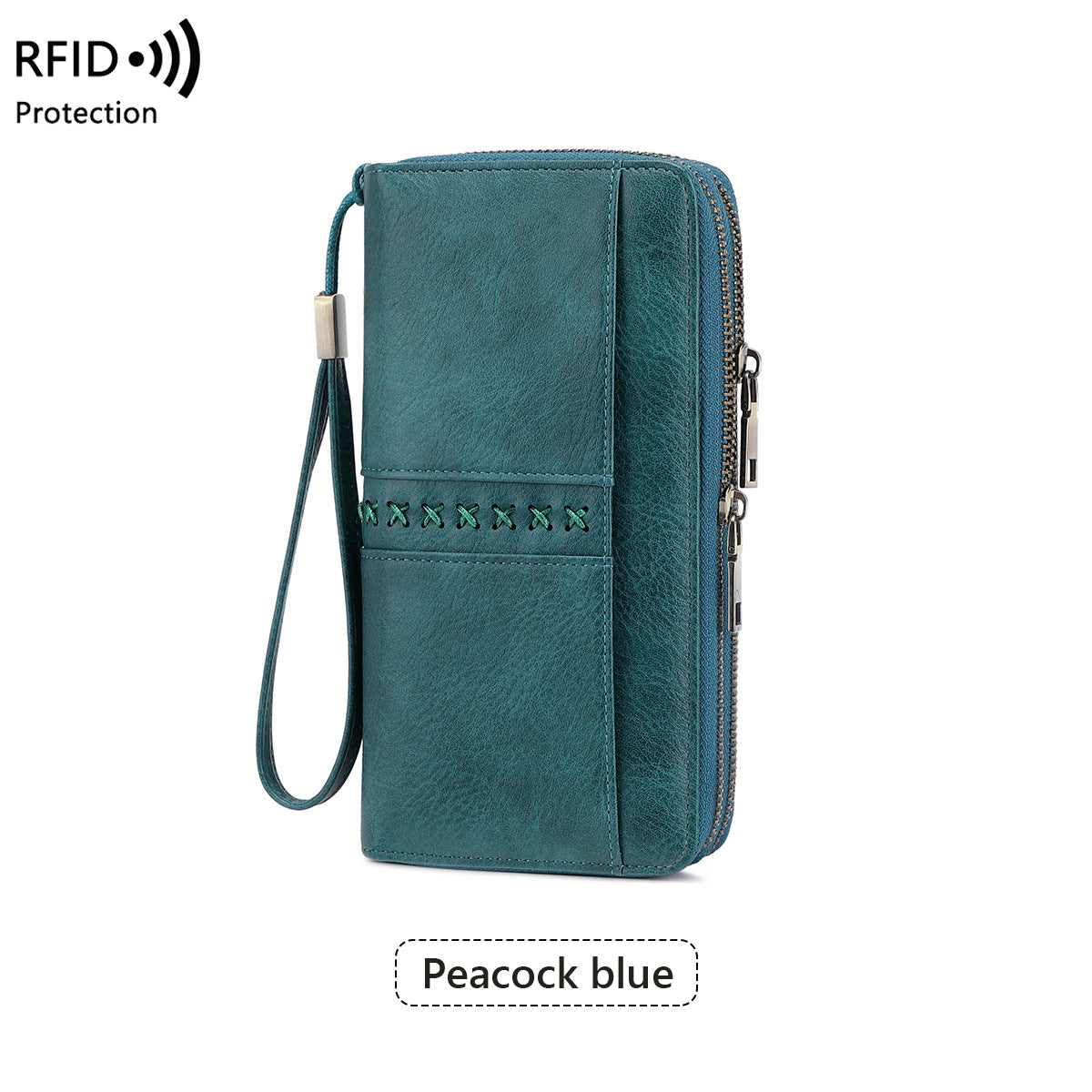 Women's & Men's Retro Contrast Color Long Large Capacity Ladies Wallet