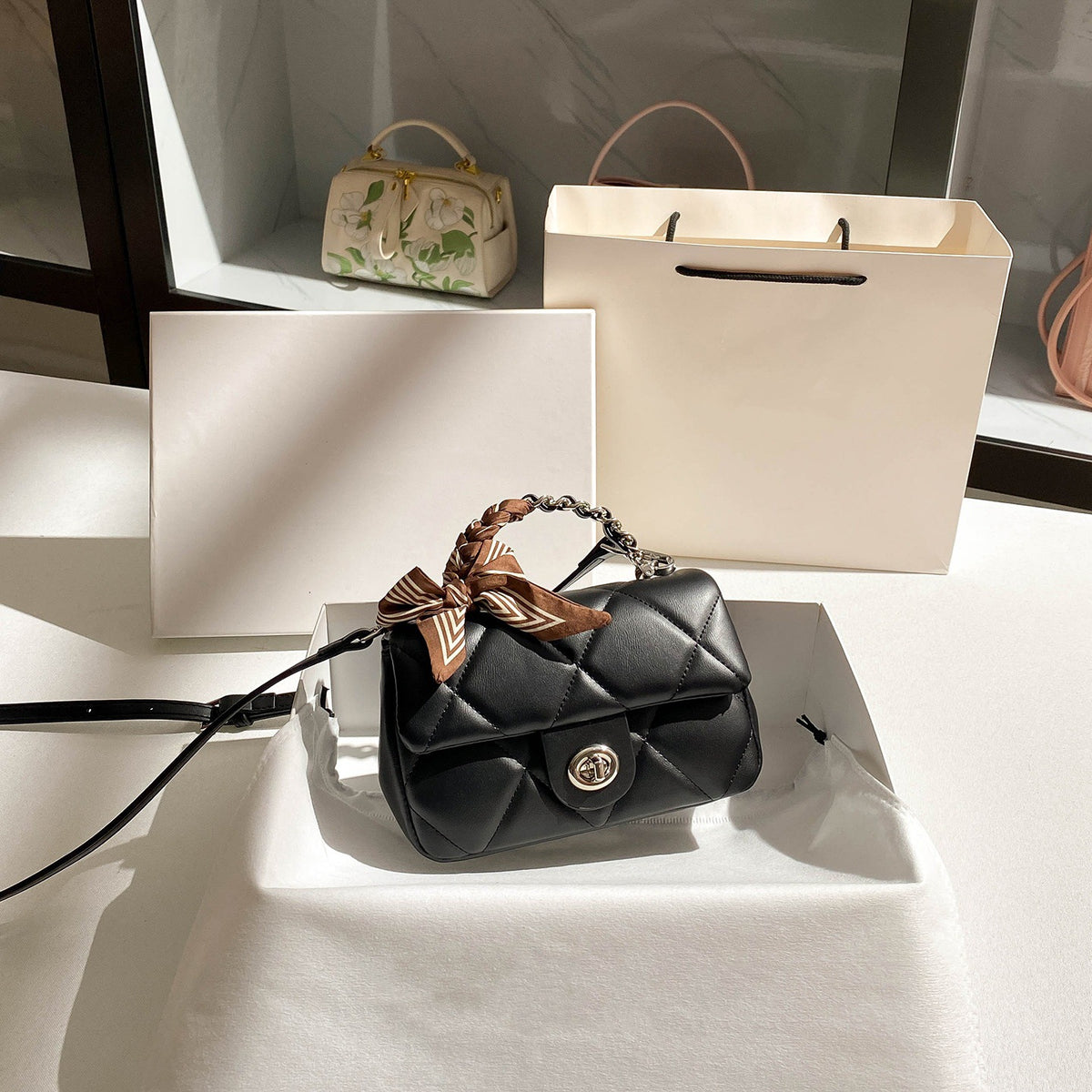 Women's Fashion Commuter Carrying Simple Diamond Women's Handbag
