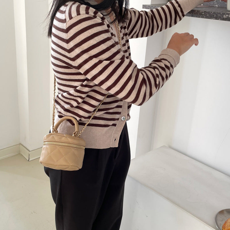 Women's Fashion Chain Box Mini Diamond Quilted Crossbody Bags