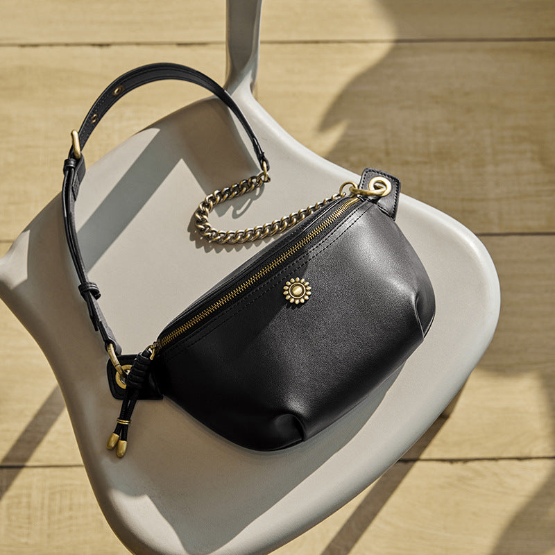 Women's Fu Man Fashion Trendy Saddle Genuine Waist Packs