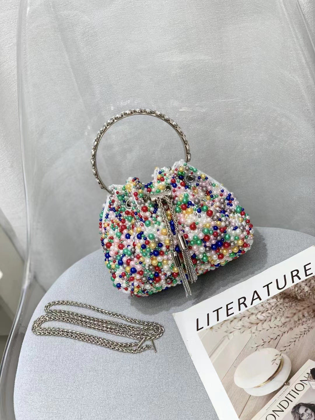 Women's Heron Live Streaming On Tassel Rhinestone Shoulder Bags