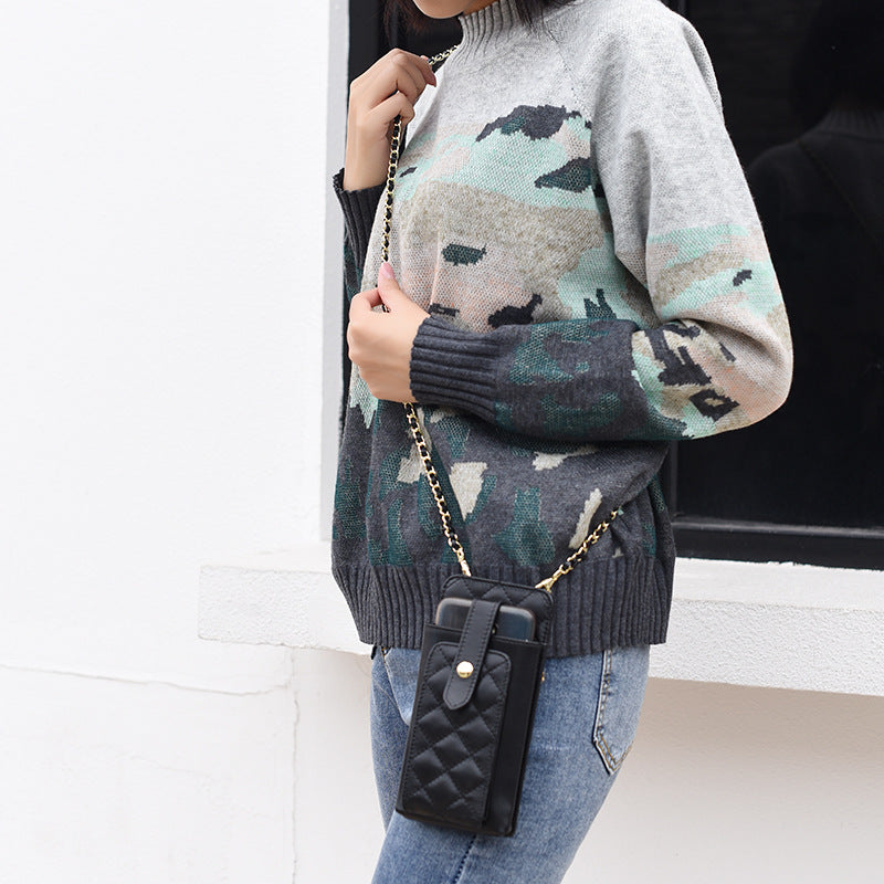 Rhombus Sheepskin Chain Niche Female Korean Shoulder Bags