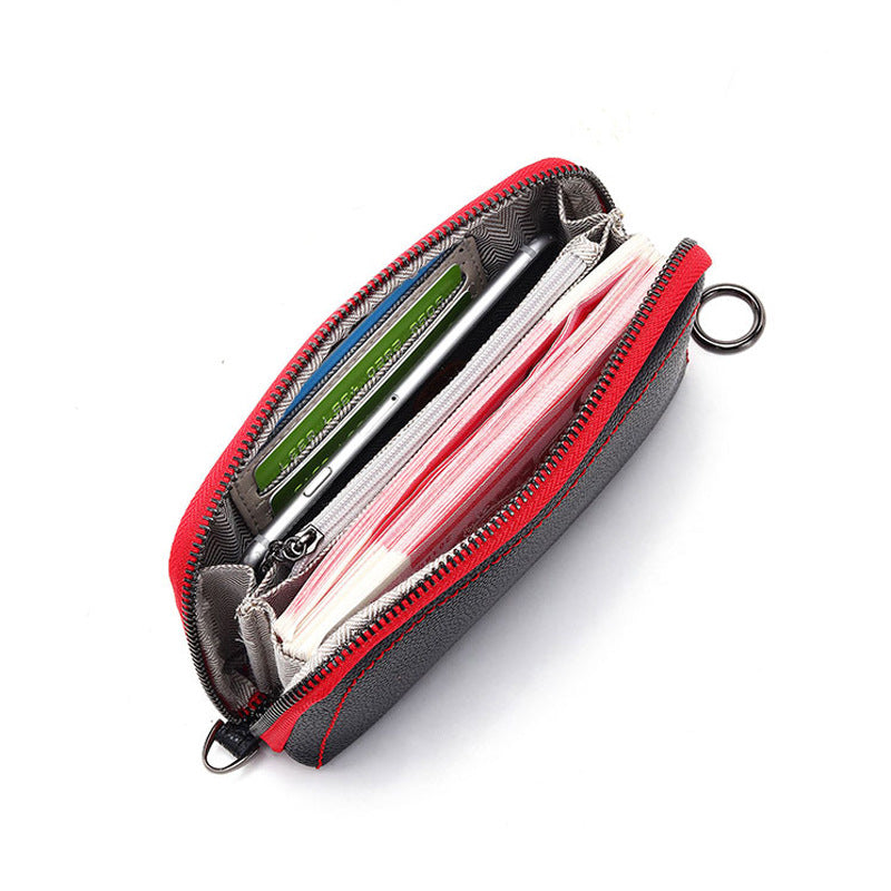 Women's & Men's & Genuine Leather Shield Swiping Cowhide Ladies Wallets