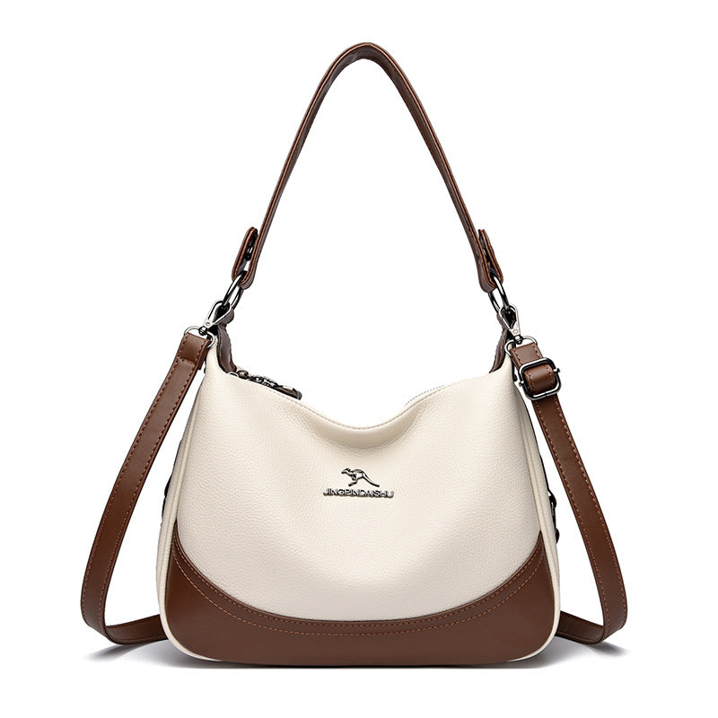 Female Lady Fashion Large Capacity Mom Contrasting Color Bags
