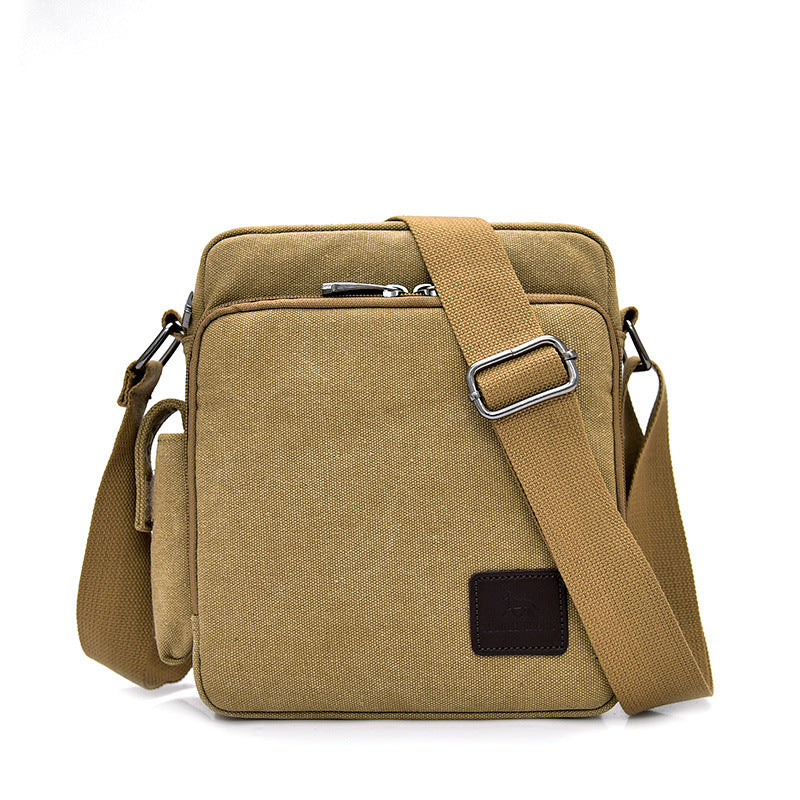 Men's Retro Vertical Horizontal Canvas Business Men's Shoulder Bags