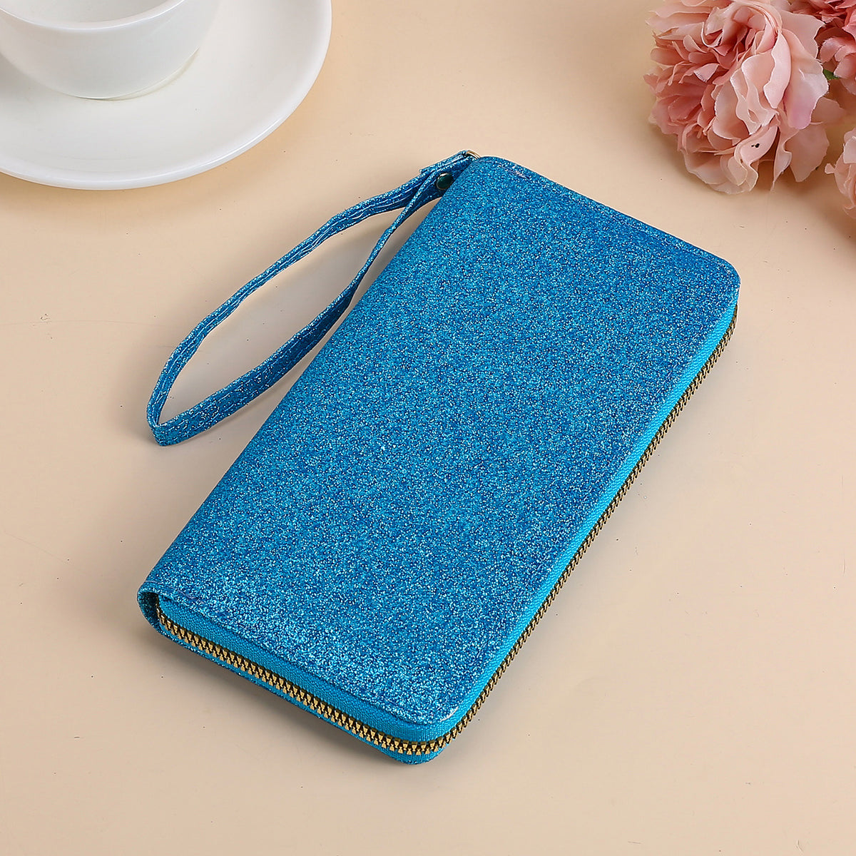 Long Zip Sequins Pearlescent Trendy Multifunctional Ladies Wallet