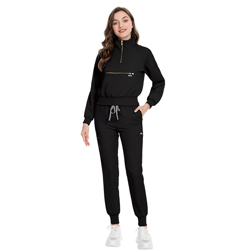 Women's & Men's Sleeve Casual Jogging Surgical Gown Split Hospital Suits