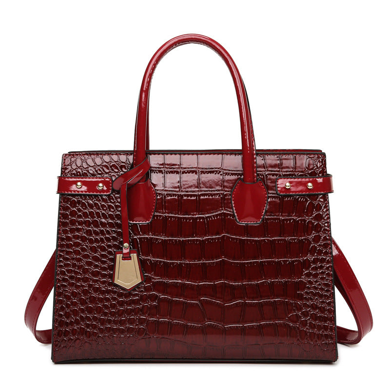 Retro Three-piece Set Mother Crocodile Texture Shoulder Bags
