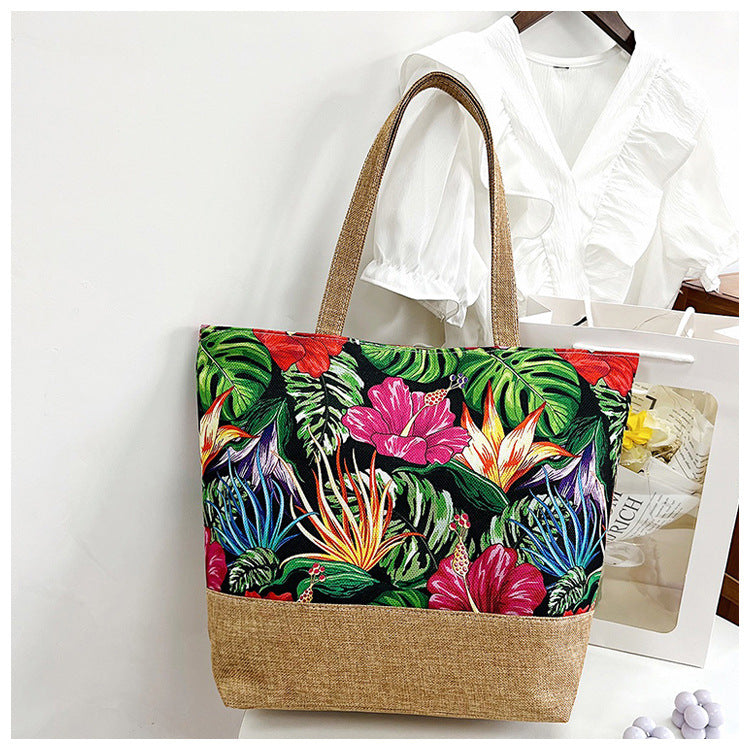 Women's Portable Simple Hot Printed Pattern Craft Large Women's Shoulder Bag
