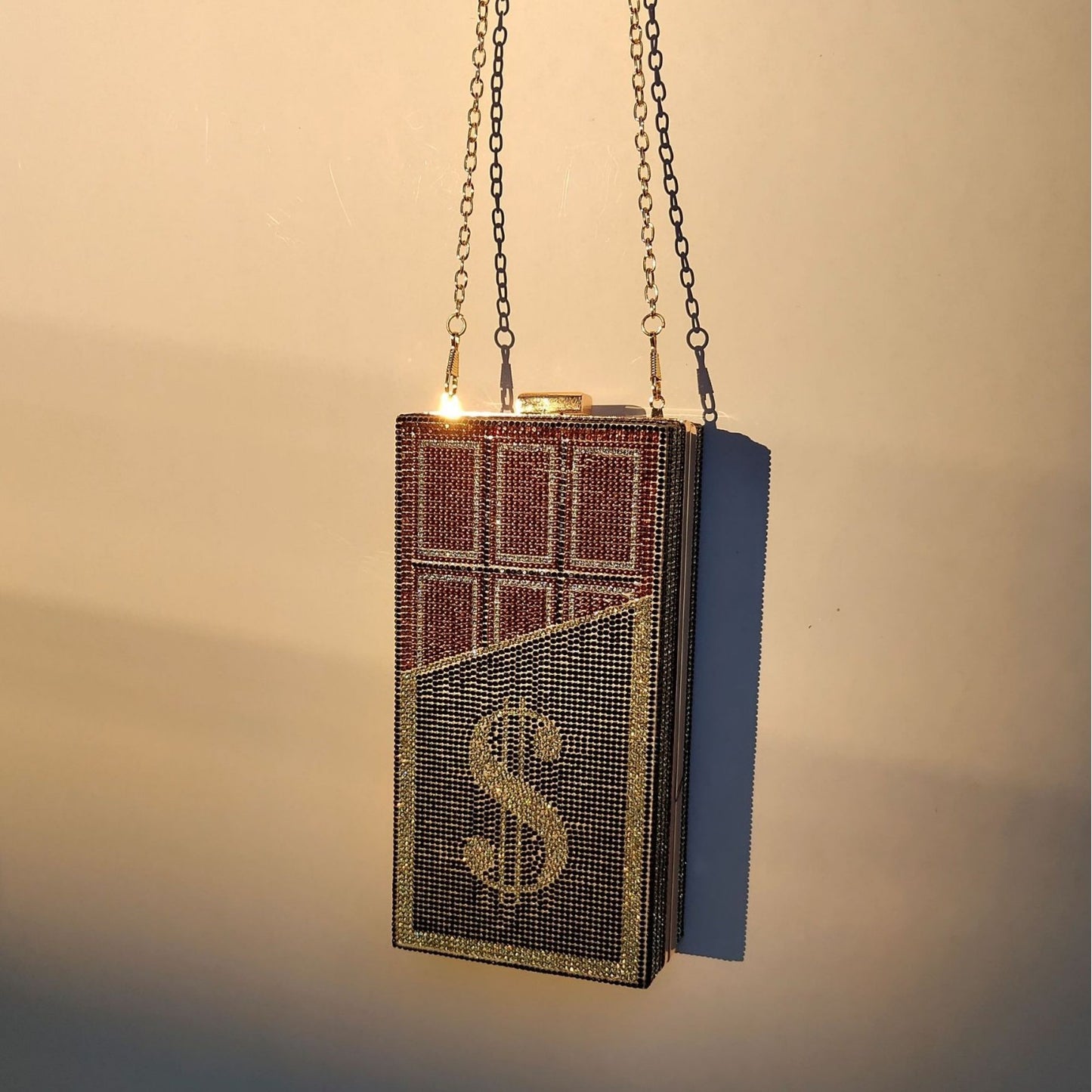 Women's Acrylic Dollar Dinner Chocolate Clutch For Evening Bags