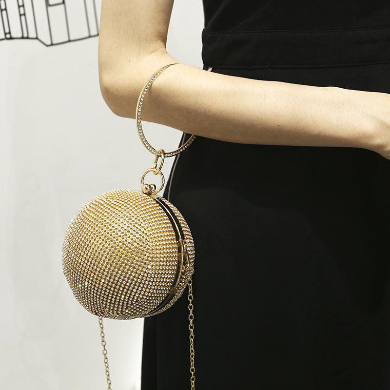 Round Ball Dinner Gold Sier Chain Evening Bags