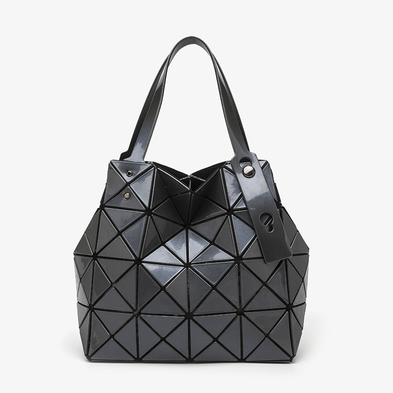 Women's Diamond Box Geometric Portable Trendy Triangle Shoulder Bags