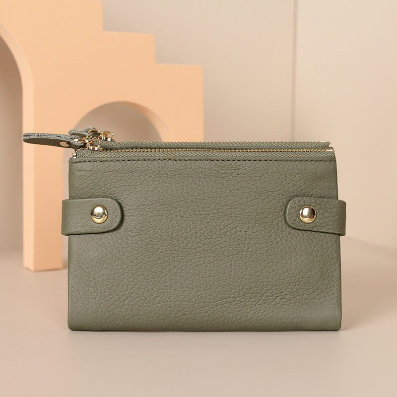 Genuine Leather First Layer Cowhide Korean Purses