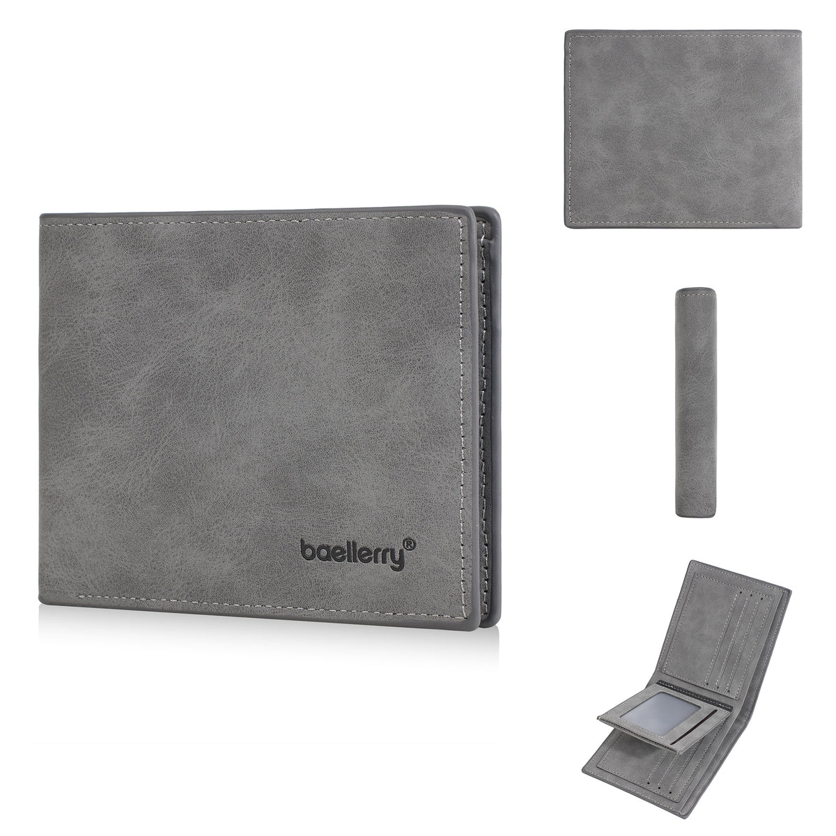 Men's Short Green Thin Multiple Slots Large Capacity Men's Wallet