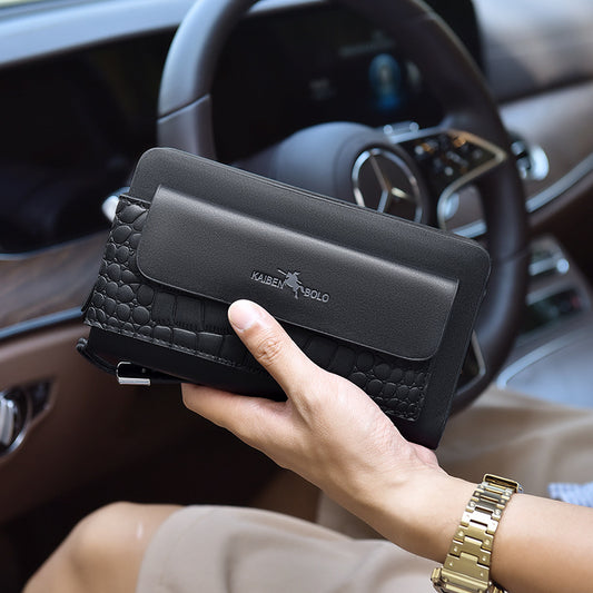 Men's Long Clutch Large Capacity Multiple Slots Men's Handbags