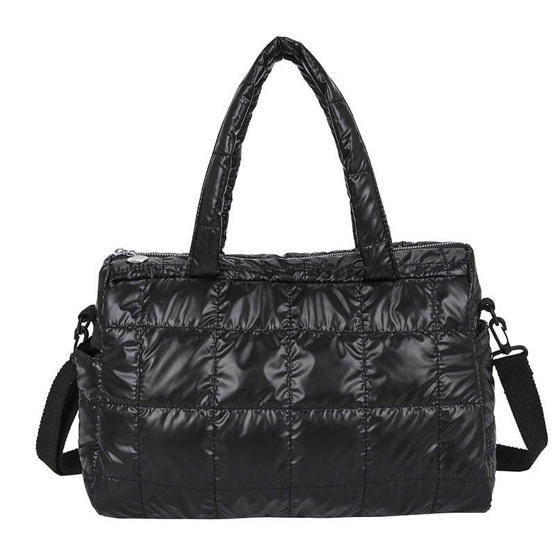 Korean Down Fashion Rhombus Winter Cotton Women's Shoulder Bag
