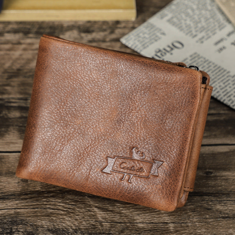 Men's Angel First Layer Cowhide Horizontal Male Men's Wallet