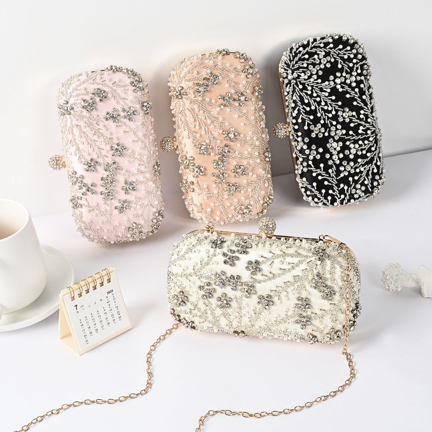 Diamond Pearl Handmade Beaded Light Luxury Handbags