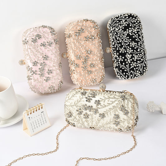 Diamond Pearl Handmade Beaded Light Luxury Handbags