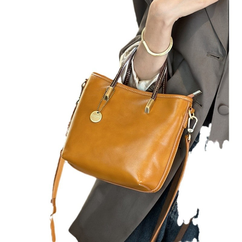 Women's Commute Simple Fashion Large Capacity Genuine Bags