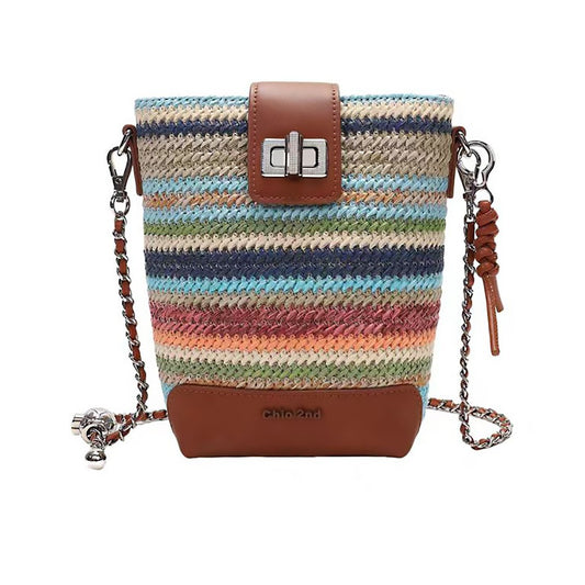 Women's South Style Rainbow Bridge Summer Woven Crossbody Bags