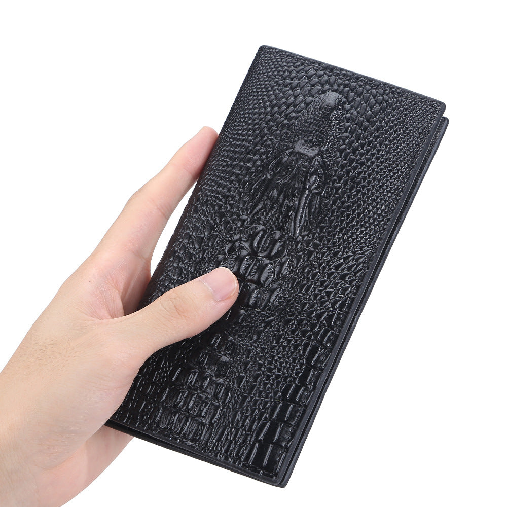 Men's Long Without Crocodile Head Multiple Slots Zipper High Sense Men's Wallets