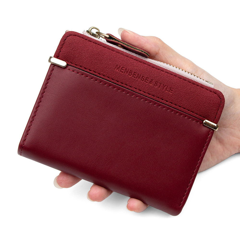 Women's Short Fashion Zipper Korean Simple Multi Ladies Wallet