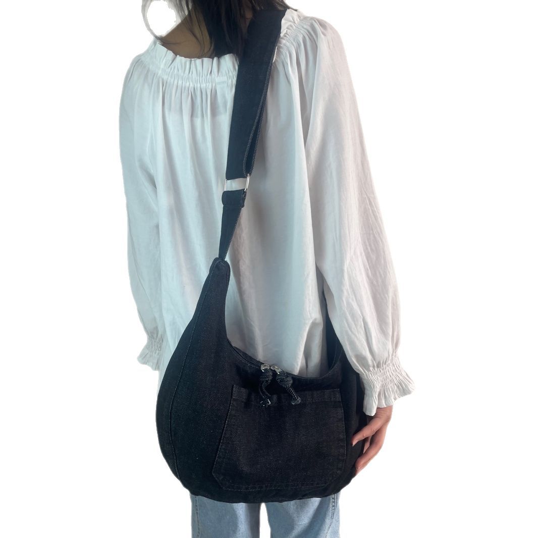 Women's Denim Retro Easy Matching Simple Large Capacity Commute Leisure Women's Messenger Bag